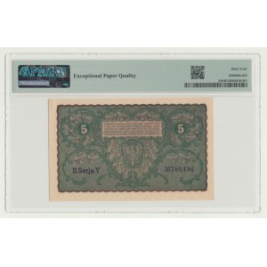 5 Polish marks 1919 II Series Y single-letter, rarest