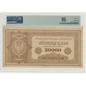 50.000 marek 1922, seria T, piękne, bez złamań