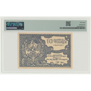 Polish Military Treasury, 10 zlotys = 1 ruble 50 kopecks 1916, beautiful