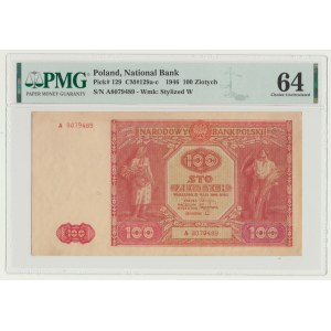 100 złotych 1946, ser. A, mała litera pierwsza lubiana seria