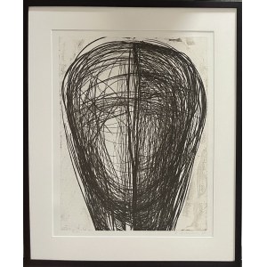 Magdalena Abakanowicz ( 1930 - 2017 ), Head from the Katharsis portfolio, 1985