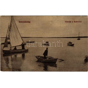 1911 Balatonberény, vitorlás a Balatonon (fl)