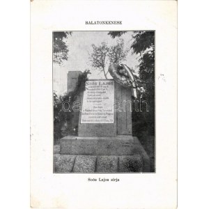 1940 Balatonkenese, Kenese; Soós Lajos sírja