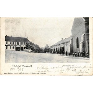 1906 Vasvár, Béla piac tér. Breiner Lipót kiadása (fa)