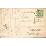 1919 Ada Kaleh, Török kávéház vízipipázó Bego Mustafával. Ali Mehmed kiadása / Caffè...