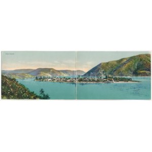 1915 Ada Kaleh. 2-részes kinyitható panorámalap / 2-tiled folding panoramacard