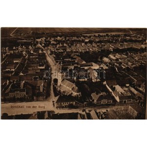 1915 Barcarozsnyó, Rozsnyó, Rosenau, Rasnov; Rosenau von der Burg / látkép a várból. H. Gust kiadása ...