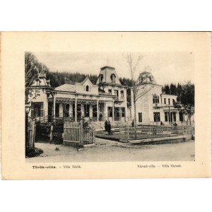 Borszék, Borsec; Török villa, Vácsuk villa / Villa Török, Vácsuk (képeslapfüzetből / from postcardbooklet) (15,5 x 10...