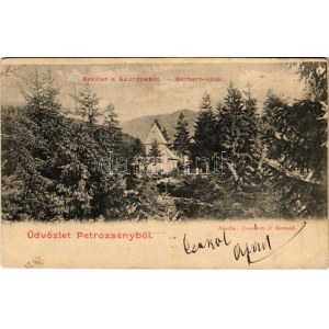 1901 Petrozsény, Petrosani; Részlet a Szurdukból, Gerbert Villa. Joánovits és Sternád kiadása ...