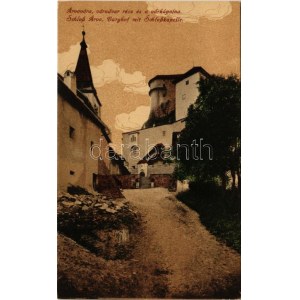 Árvaváralja, Oravsky Podzámok (Tátra, Tatry); várudvar és kápolna. Ed. Feitzinger No. 867. Feitzinger Ede 1917. ...