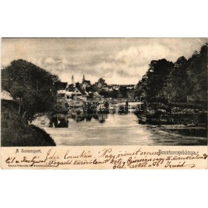 1904 Besztercebánya, Banská Bystrica; Garam part. Ivánszky Elek kiadása / Hron riverside (fl)