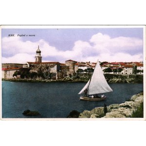 Krk, Veglia; Pogled s more / sailing boat