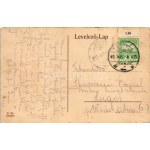 1911 Versec, Werschetz, Vrsac; Hungária szálloda éjjel. Montázs részeg férfiakkal / albergo di notte...