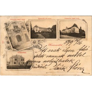 1899 (Vorläufer) Muraszombat, Murska Sobota; Várkastély keleti, déli és északi oldala, közkórház / castle, hospital...
