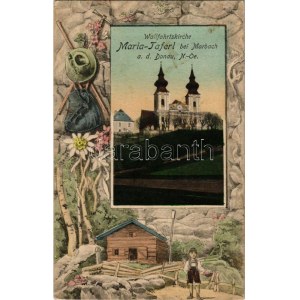 1911 Maria Taferl bei Marbach a.d. Donau, Wallfahrtskirche / church. Art Nouveau montage (Rb)