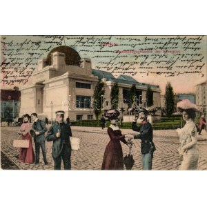 1903 Wien, Vienna, Bécs; Ausstellungsgebäude der Secession. Lederer & Popper montage (EK)