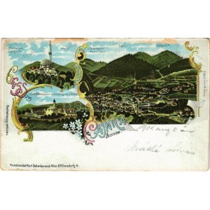 1901 Cajnice, Cajnica; Montenegriner Weg in die Türkei, Ornfica, Serb. Wallfahrtskirche mit Unterkunftshaus u. Schule...