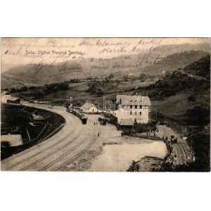 Visegrad (Bosnien), Bahn-Station / railway station, train, locomotive. Seraphine Sperling (Rb)