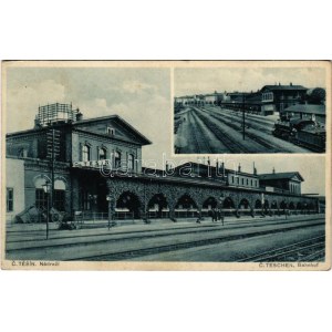Cesky Tesín, Teschen; Nádrazí / Bahnhof / railway station, locomotive, train (EK)