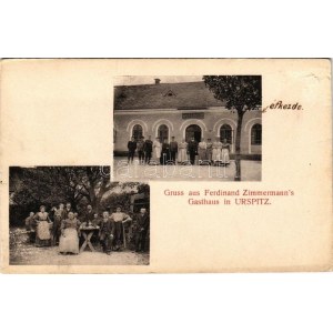 1909 Cvrcovice, Urspitz; Ferdinand Zimmermann's Gasthaus / Ferdinand Zimmermann's inn (felületi sérülés ...