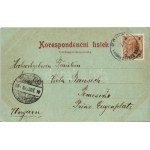 1899 (Vorläufer) Ostrava-Prívoz, Nádrazí / železničná stanica, vlak + TEMESVÁR KÉZBESÍTŐHIVATAL...