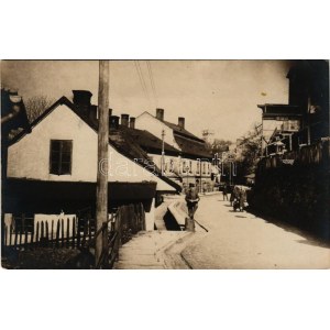 Cieszyn, Teschen; street, church, K.u.k. soldier. Präm. Kunstverlag Tanne Ed. Feitzinger sen., photo (fl...