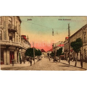 Jaslo, Ulica Kosciuszki / street, shop of Einziger (Rb)