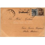 1900 Štětín, Štětín; Freihafen / přístav, loď, průmyslová železnice, vlak (EK)