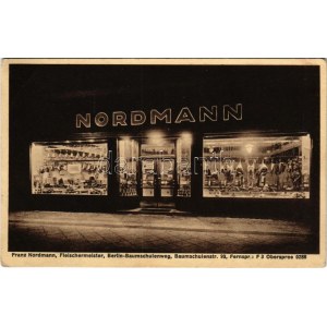 Berlin, Franz Nordmann Fleischermeister, Baumschulenweg, Baumschulenstr. 93. / butcher shop (EB)