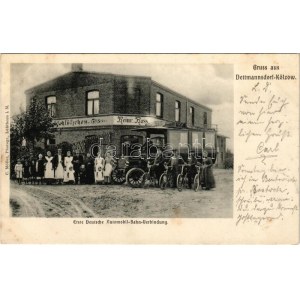 1906 Dettmannsdorf-Kölzow, Erste Deutsche Automobil-Bahn-Verbindung Heinr. Hass / First German automobile...
