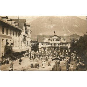 Oberstdorf, Hotel Hirsch, Café, Hotel zum Mohren, Adler Drogerie / hotels, café, drugstore, shop of Xav. Volderauer...