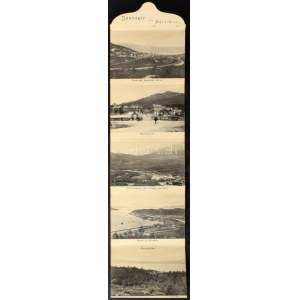 Narvik. Souvenir-Kort (Jernbanestation) / 5-tiled folding leporellocard: railway station