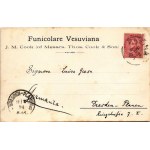 1894 (Vorläufer) Ercolano (Napoli), Funicolare Vesuviana, Pompei, Ristorante. Sta. Art. Richter &amp; Co. ...