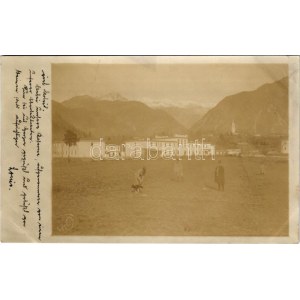 1912 Tolmezzo, Tolmec, Tolmein; K.u.k. Kaserne / Austro-Hungarian military barracks and soldiers...