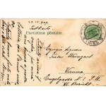 1907 Terst, Piazza Borsa, Mille saluti / Montáž s poštárom (EB)