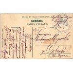 1917 Galati, Galatz; Strada Domneasca, Litografia Schenk, N. Traina, Griffon / street, shops (EM)