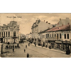 1909 Ploiesti, Ploesti, Ploesci; Piata Unirei / square, shops of Samuel Iancu, G. Salm (EK)