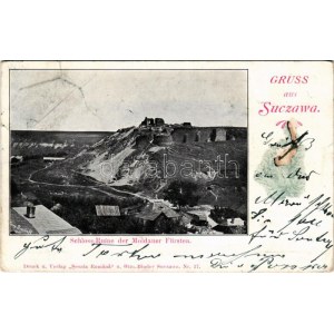 1901 Suceava, Suczawa, Szucsáva, Szőcsvásár (Bukovina, Bucovina, Bukowina); Schloss-Ruine der Moldauer Fürsten ...