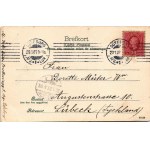 1907 Göteborg, Gothenburg; Park Viktoriagatan, trams