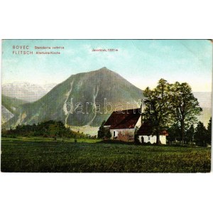 1908 Bovec, Plezzo, Flitsch; Starodavna cerkvica, Javorscek / Altertums-Kirche / ancient church. Leopold Jonko (EK...