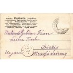 1903 Hrusica pri Jesenice, Birnbaum bei Assling; Jesenica Bach Brücke mit einem Zuge der Elektrischen Bahn ...