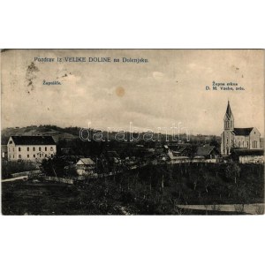 1916 Velika Dolina, Großdolina; Zupnisce, Zupna crkva / rectory, parish church (fl)