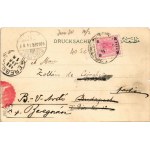 1900 Constantinople, Istanbul; Salut du Bosphore. Emil Pinkau & Cie / Bosphorus. Art Nouveau, litho (tear...