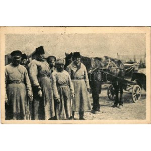 1918 Ukrainische Droschkenkutscher / Ukrainian folklore, carriage drivers (EK)
