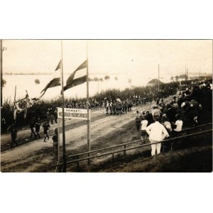 1926 Budapest IV. Újpest, Népsziget, Nemzeti Cserkész Nagytábor Parancsnoksága / Hungarian scout camp. photo (fl...