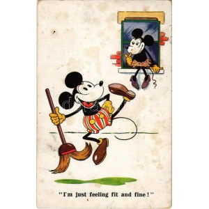 1951 Mi sento in forma e bene! Topolino e Minnie. Walter E. Disney A. R. Co. i. B. 1795. (fl...
