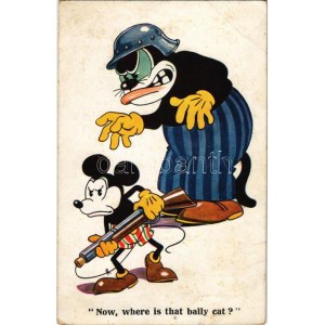 1932 Now, where is that bally cat? Mickey Mouse. Walter E. Disney A. R. Co. i. B. 1781. (EB)
