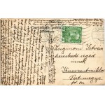 1910 SMS Ferdinand Max Osztrák-magyar haditengerészet csatahajója. Szecessziós képeslap vasmacskával / Austro...