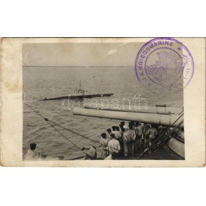 1916 S.M. U-XVIII osztrák-magyar tengeralattjáró és az SMS Árpád / K.u.k. Kriegsmarine Unterseeboot XVIII / Austro...