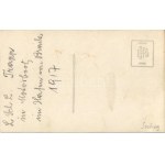 1917 Braila, Georg Ritter v. Trapp in Motorboot im Hafen. K.u.K. Kriegsmarine / Georg von Trapp, Austro...